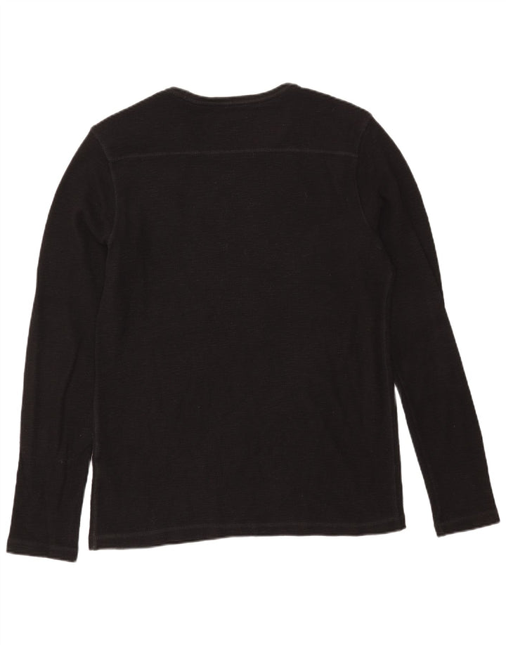 Top da uomo a vestibilità regolare a maniche lunghe di All Saints in cotone nero medio