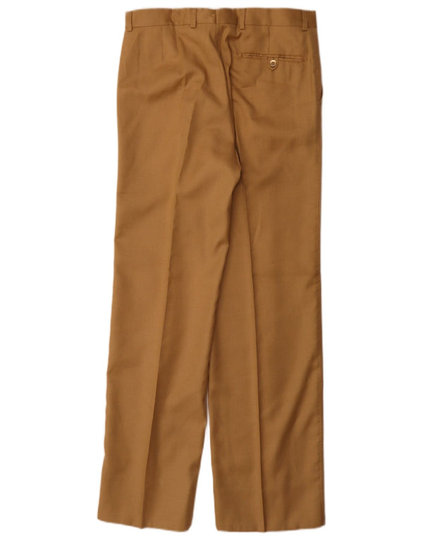 Pantaloni da abito dritti vintage da uomo IT 48 medio W30 L32 Beige