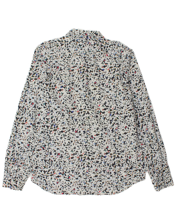 Camicia slim fit da uomo Paul Smith XL in cotone maculato bianco