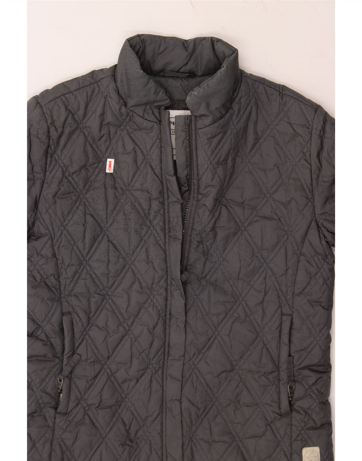 MURPHY & NYE Womens Padded Jacket UK 10 Small Grey Vintage Murphy & Nye and Second-Hand Murphy & Nye from Messina Hembry 