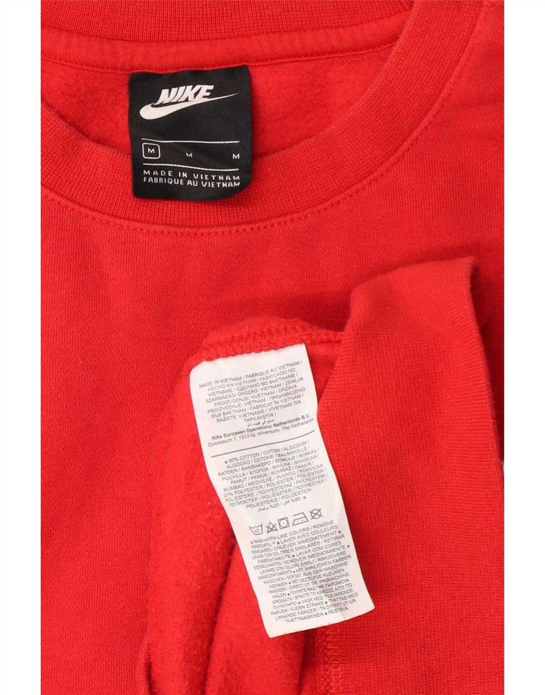 Felpa Nike Uomo Maglione Rosso Medio Cotone