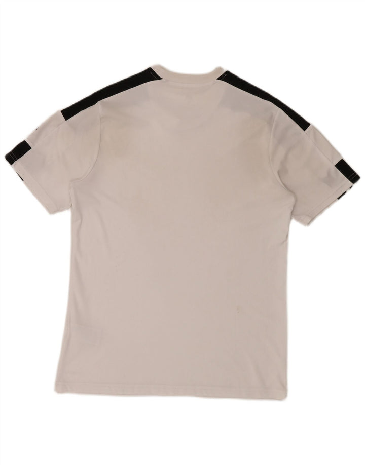 T-shirt Adidas Aeroready da uomo Top in poliestere color block bianco medio
