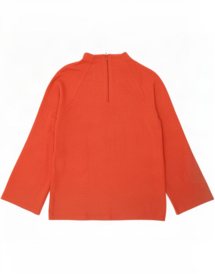 Marks & Spencer Top da donna a maniche lunghe UK 12 Medio Rosso Poliestere