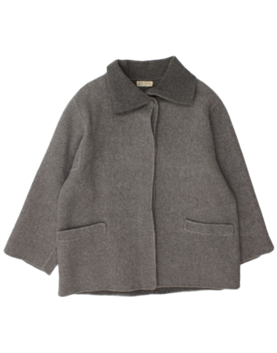 Soprabito da donna Alta Moda UK 16 grande grigio a spina di pesce
