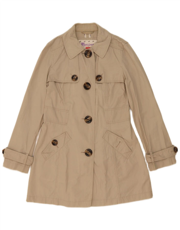 Trench da donna Monsoon UK 8 piccolo in cotone beige