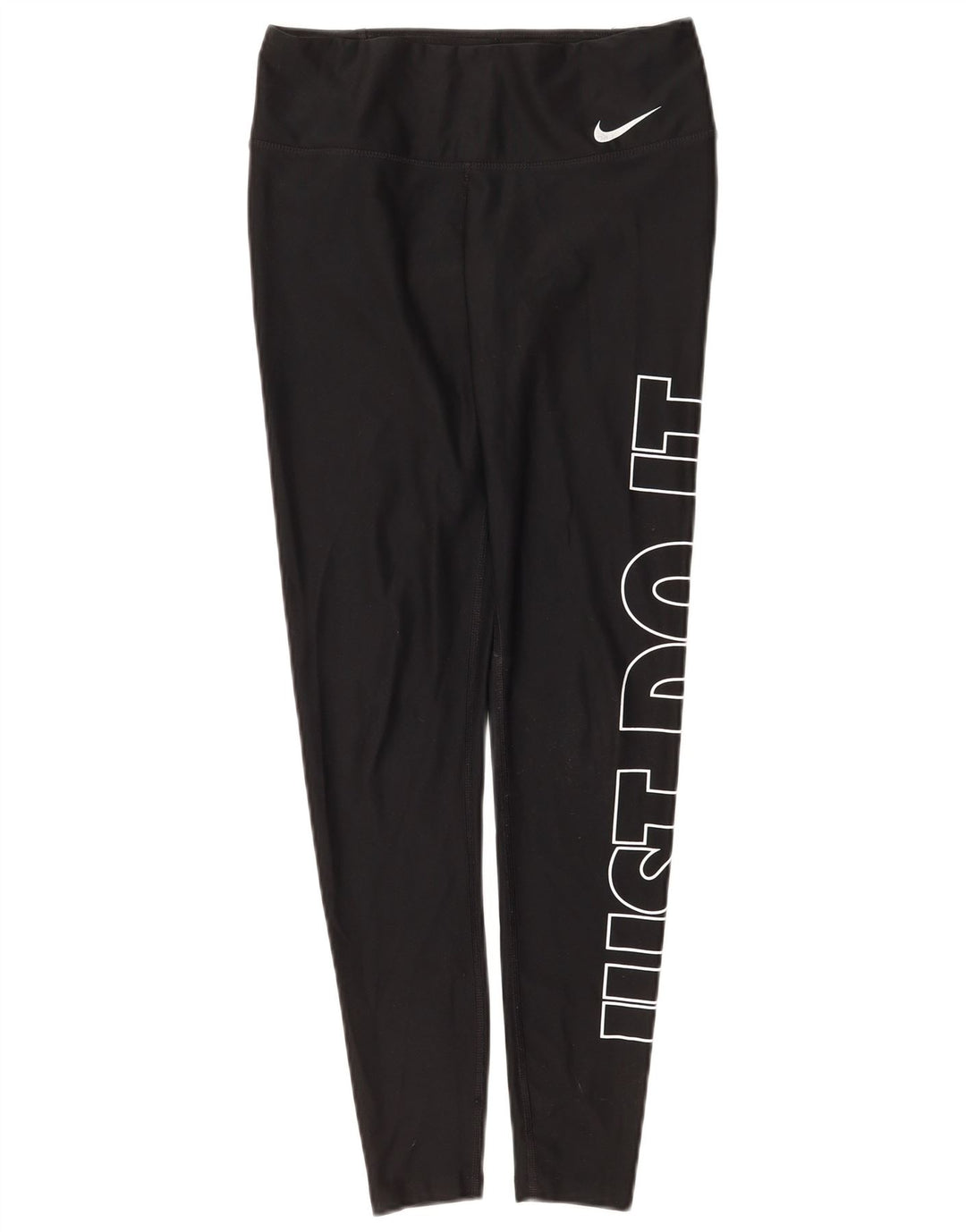 Leggings grafici Nike da donna Dri Fit UK 8 piccoli poliestere nero