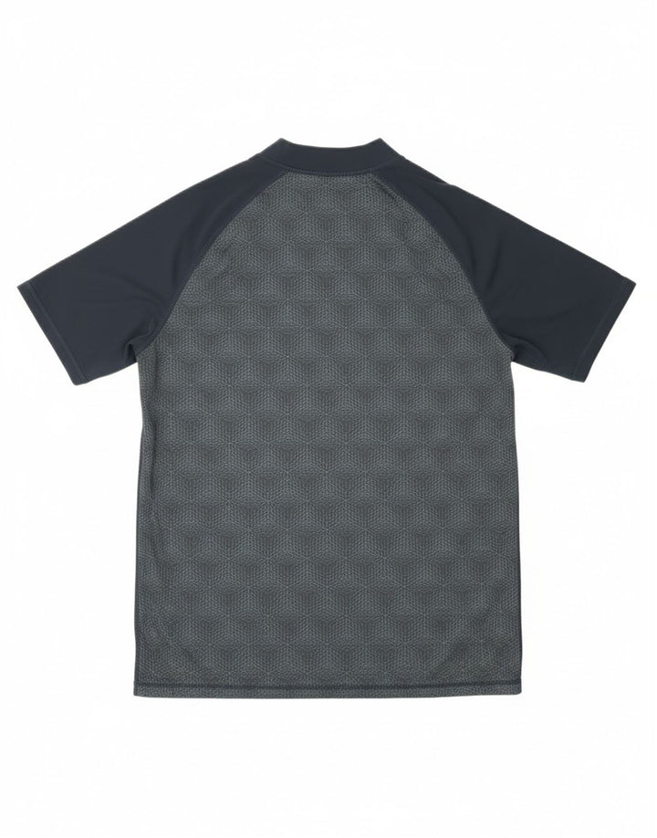 MOUNTAIN WAREHOUSE Mens T-Shirt Top Large Navy Blue Geometric Polyester