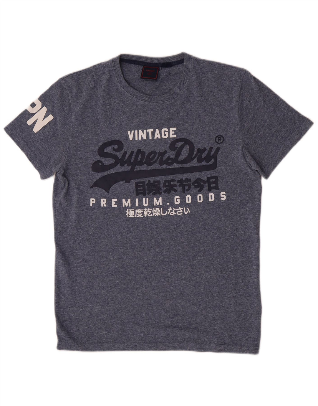 T-shirt grafica da uomo Superdry Top in cotone grigio medio