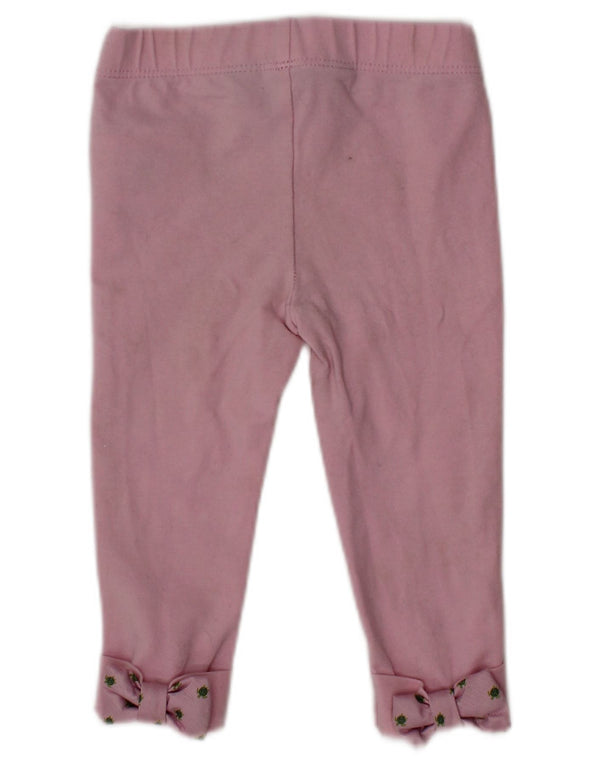RALPH LAUREN Baby Girls Leggings 9-12 Months  Pink Cotton