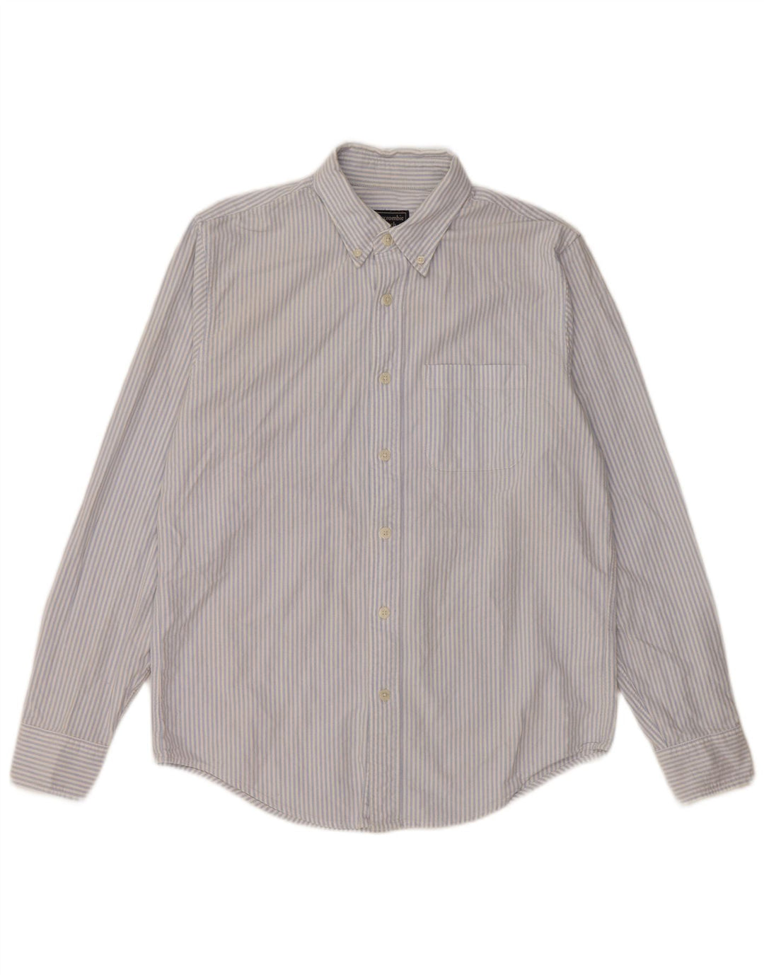 Camicia da uomo Abercrombie & Fitch in cotone a righe blu medio