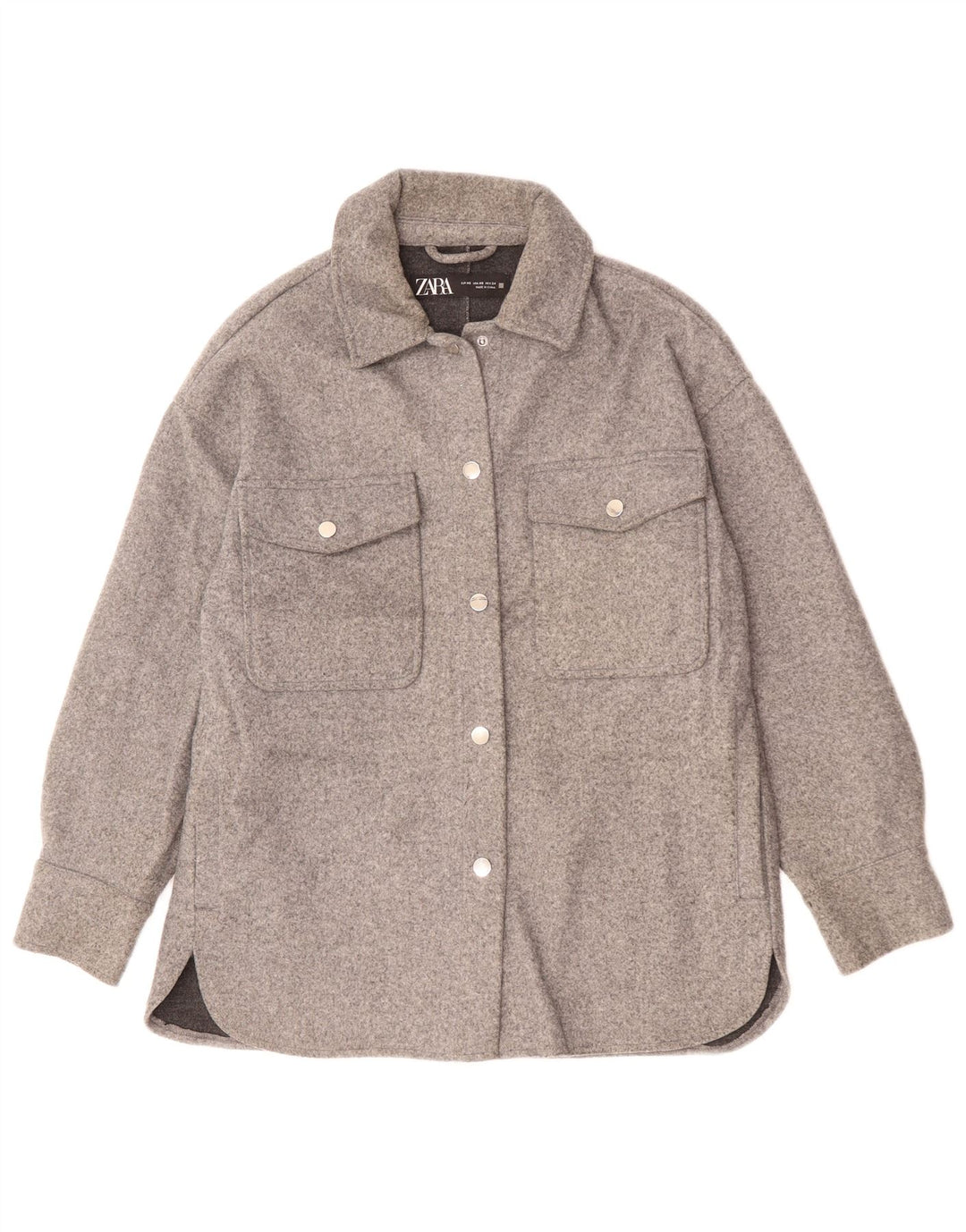 Giubbotto bomber oversize da donna Zara UK 6 XS poliestere grigio