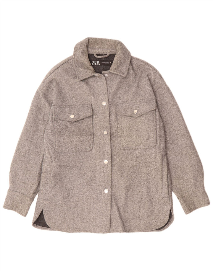 Giubbotto bomber oversize da donna Zara UK 6 XS poliestere grigio