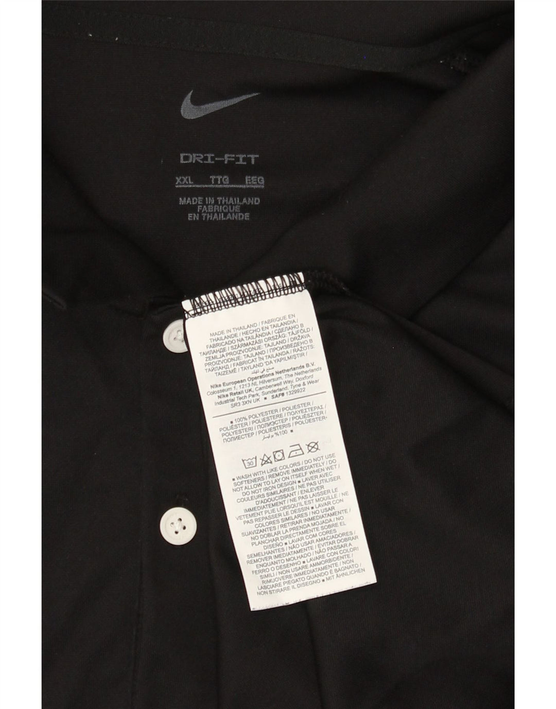 Polo Nike da uomo 2XL poliestere nero