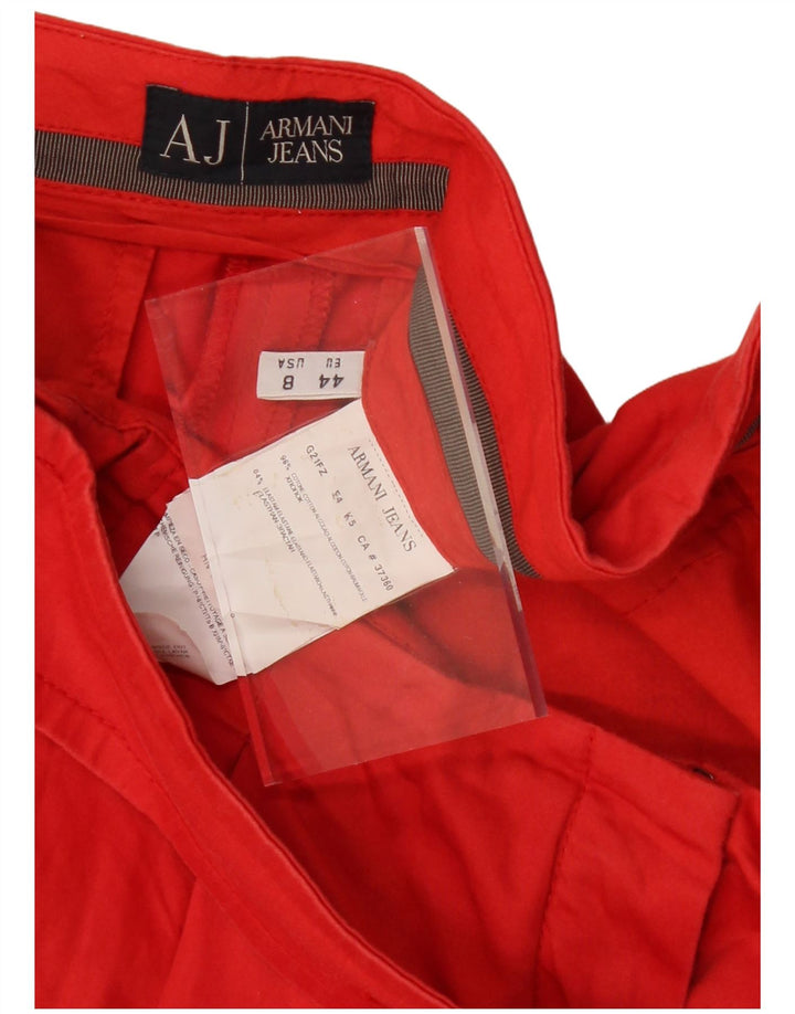Gonna a trapezio da donna Armani US 8 media W30 cotone rosso