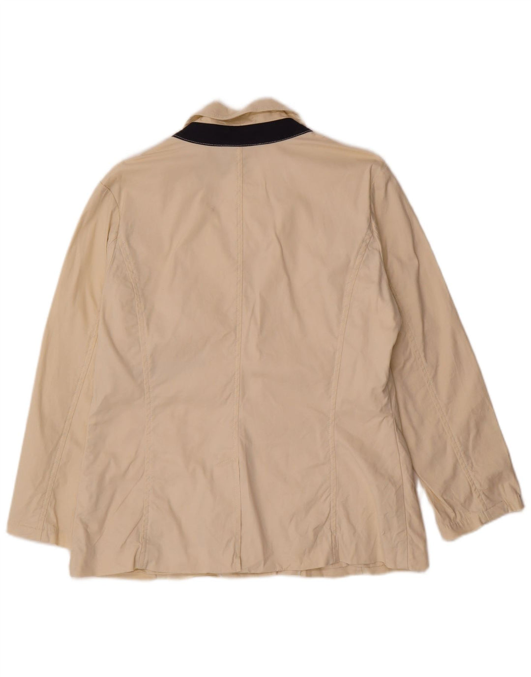 Giacca blazer da donna a 3 bottoni Nautica US 10 grande cotone beige