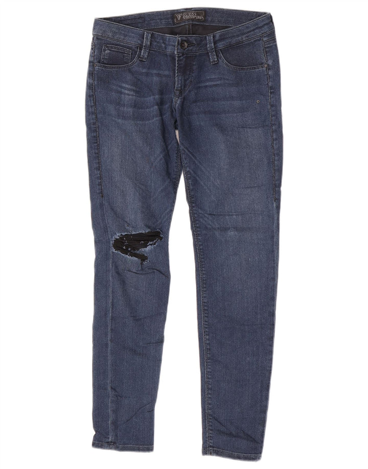Guess Jeans skinny effetto consumato Beverly da donna W29 L27 poliestere blu