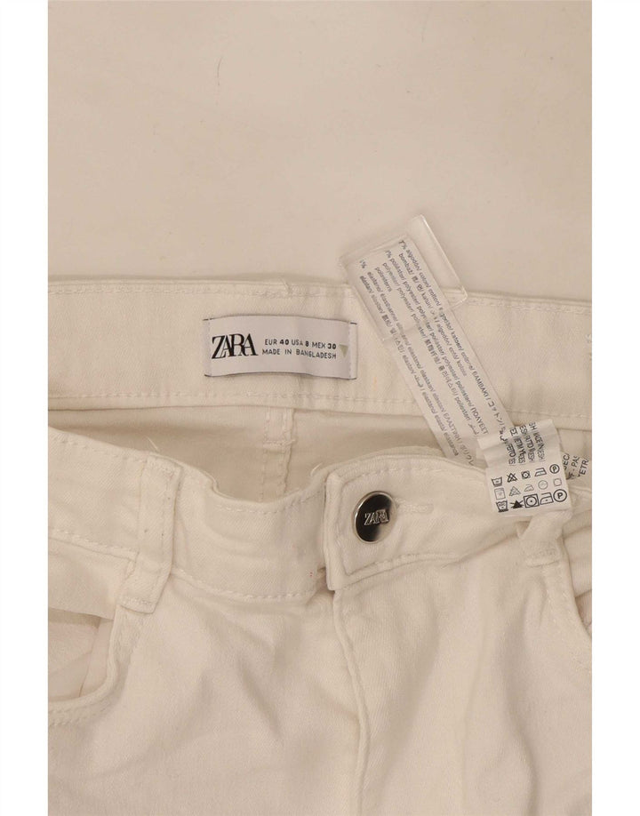 Jeans skinny da donna Zara EU 40 medio W30 L28 cotone bianco
