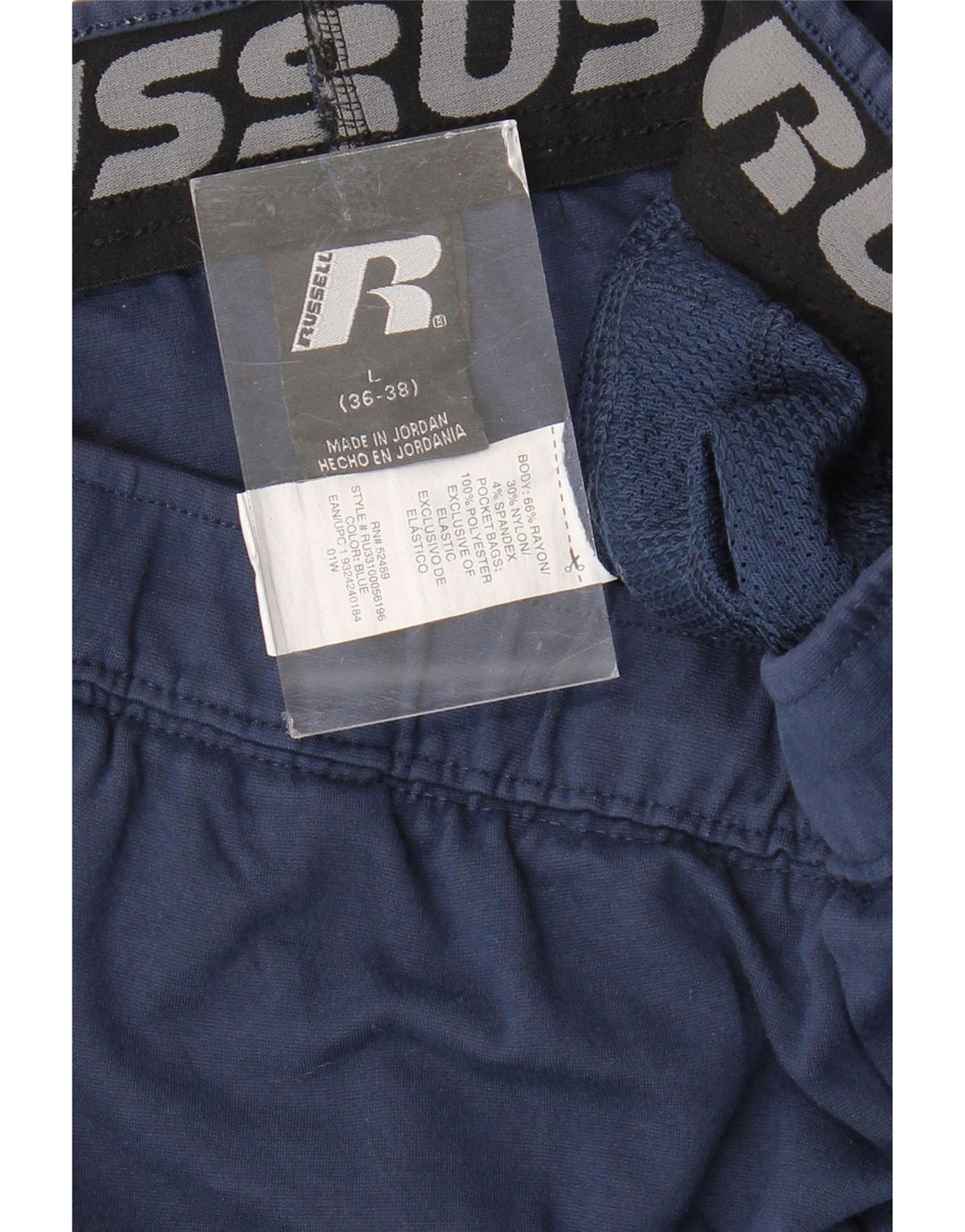 Pantaloni da tuta da uomo RUSSELL ATHLETIC grandi in rayon blu navy