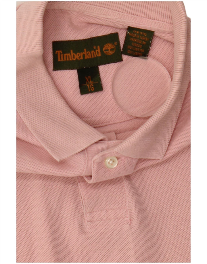 Polo da uomo Timberland XL in cotone rosa