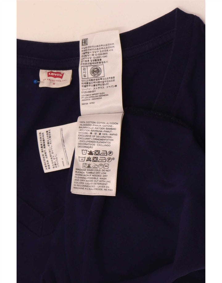 T-shirt da donna Levi's Top UK 14 cotone blu navy medio