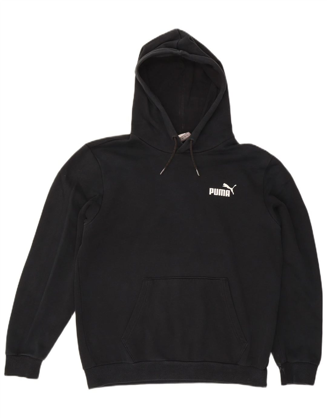 Felpa con cappuccio da uomo Puma media cotone nero