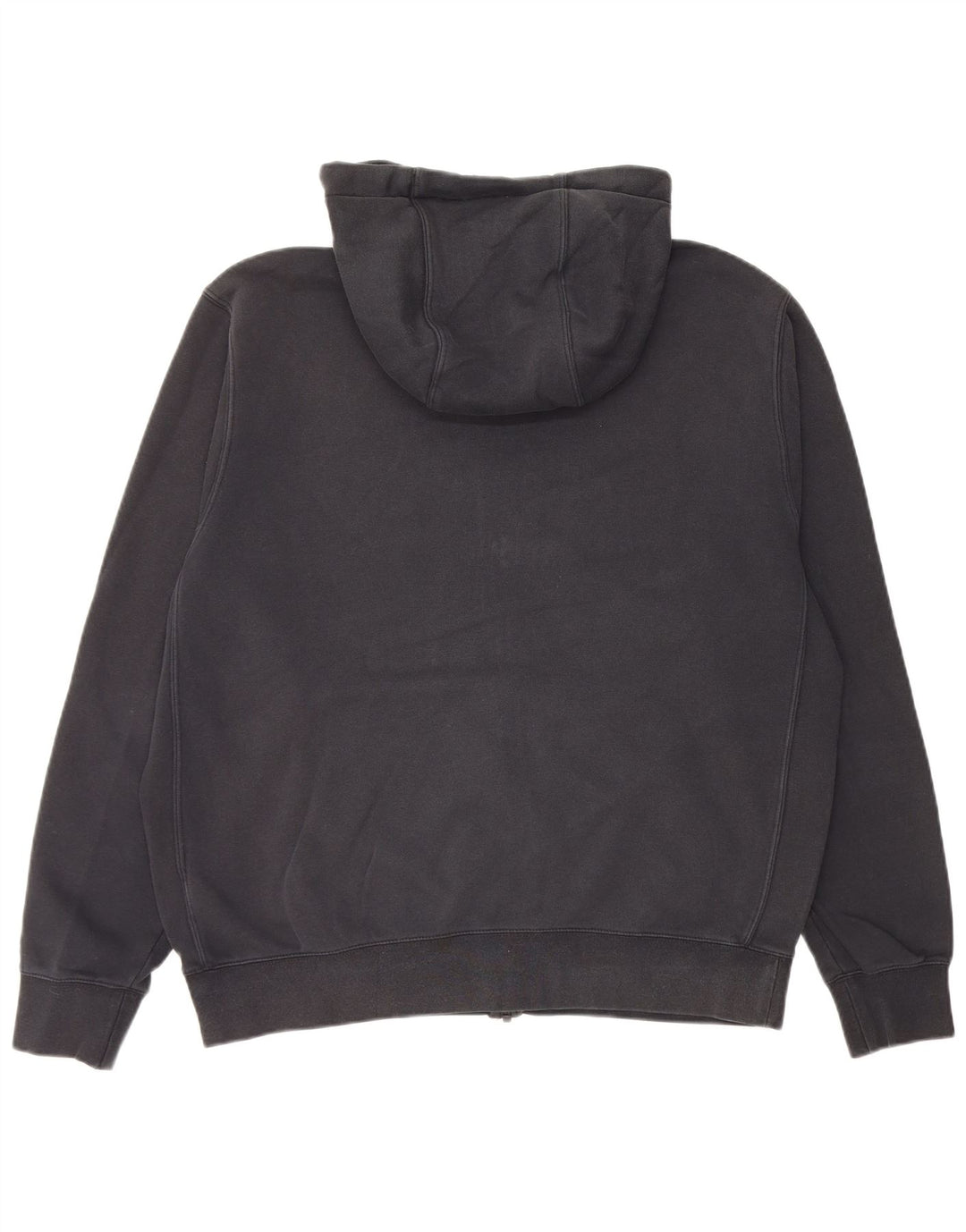 Felpa con cappuccio e zip Nike da uomo, grande, in cotone nero