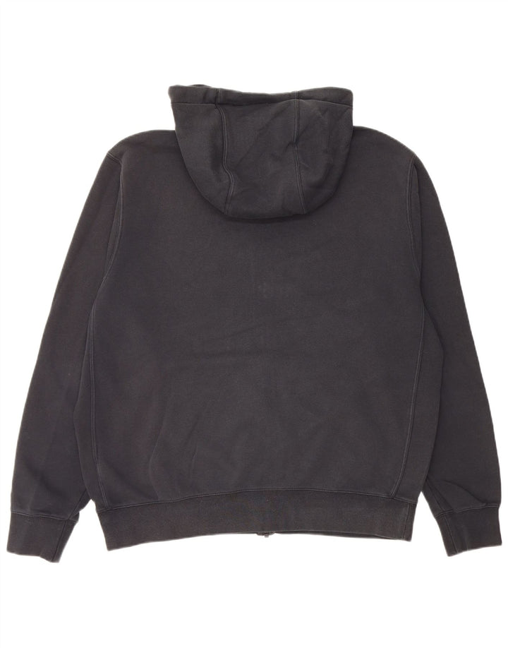 Felpa con cappuccio e zip Nike da uomo, grande, in cotone nero