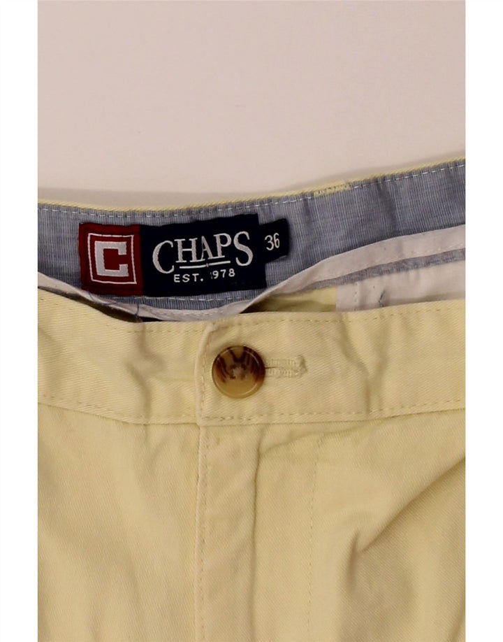 CHAPS Mens Chino Shorts W36 Large Yellow Cotton Vintage Chaps and Second-Hand Chaps from Messina Hembry 