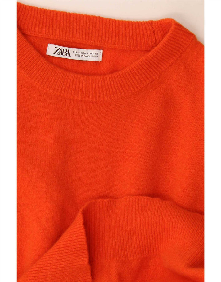Maglione maglione girocollo da uomo Zara piccolo arancione