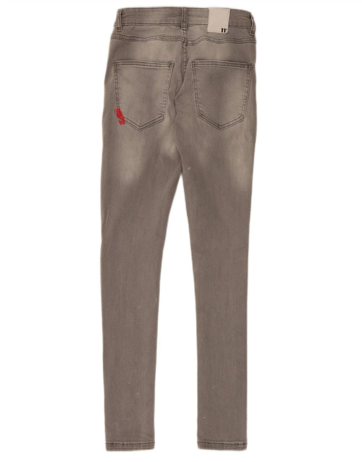Jeans skinny da donna undici gradi W28 L30 cotone grigio