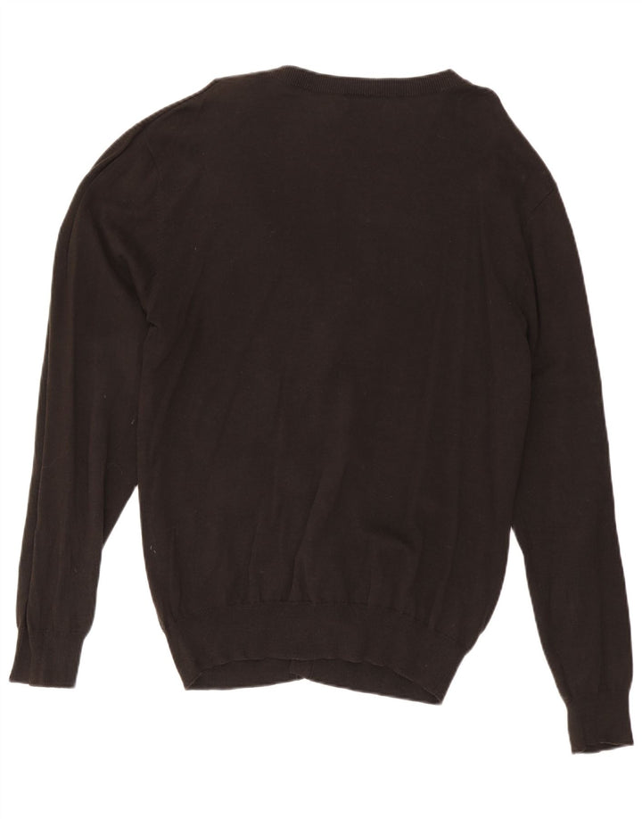 Maglione cardigan da uomo FARAH XL in cotone nero