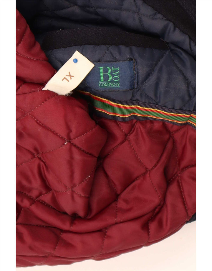 Giubbotto bomber vintage da uomo UK 42 XL in lana blu navy