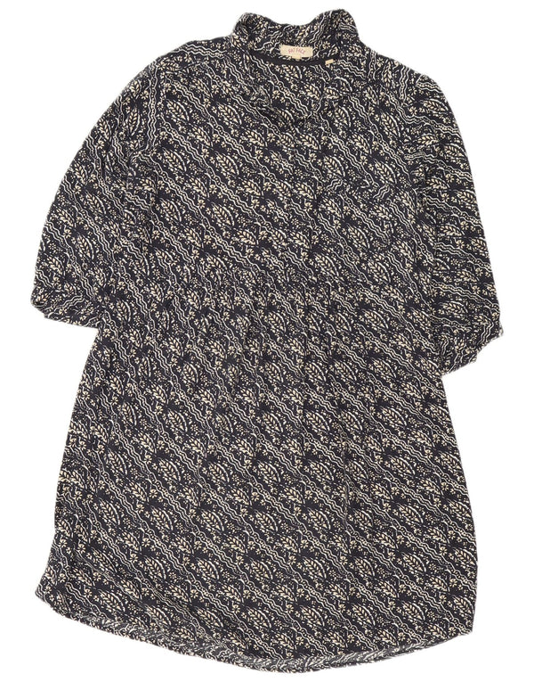 Abito a trapezio da donna con maniche a 3/4 Fat Face UK 14 Grande floreale blu navy