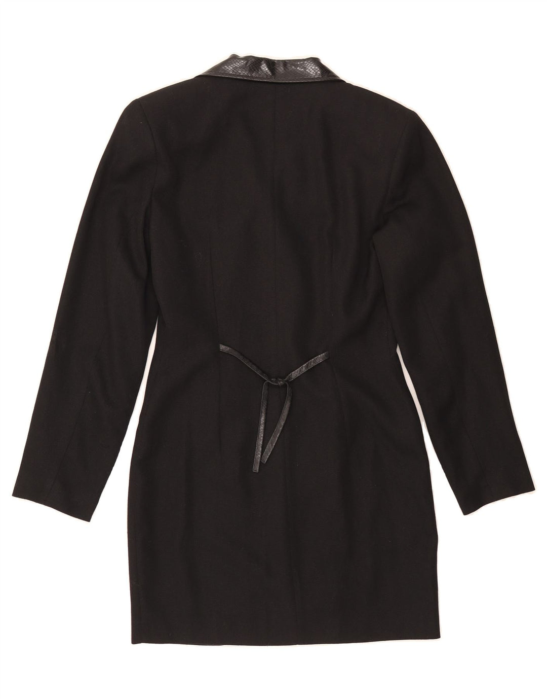 VINTAGE Womens Longline Blazer Jacket IT 44 Medium Black Vintage Vintage and Second-Hand Vintage from Messina Hembry 