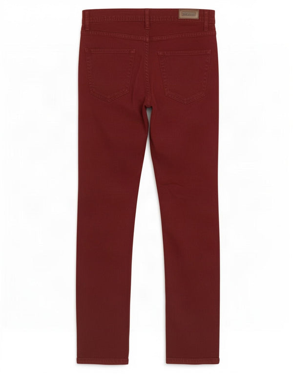 Jeans skinny da uomo Zara EU 38 Small W30 L30 Cotone bordeaux