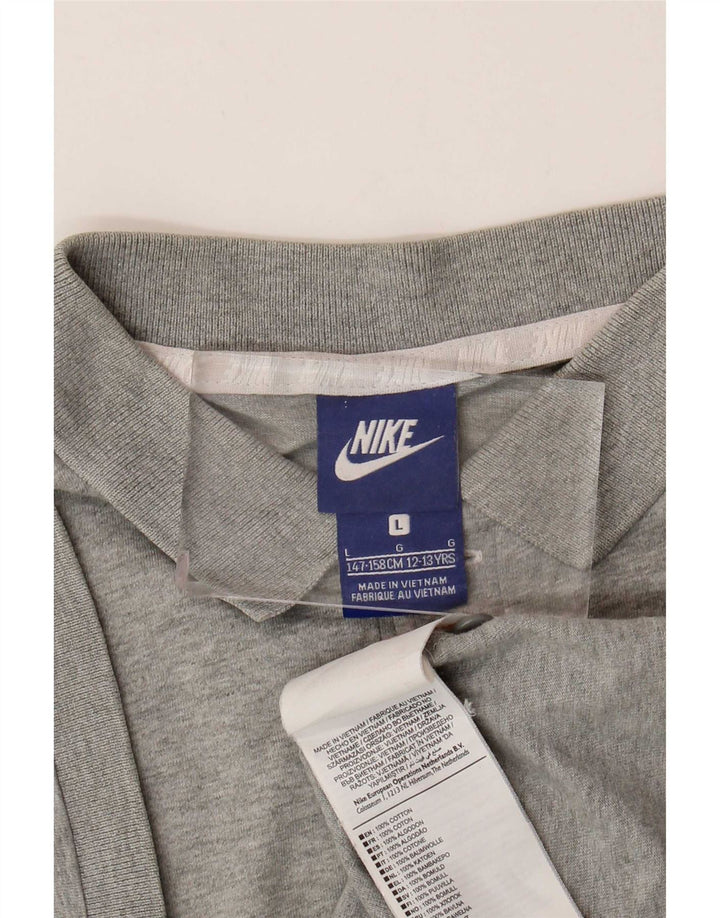Polo Nike Ragazzo 12-13 Anni Large Grigio Cotone