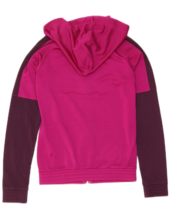 Felpa con cappuccio e zip da donna Reebok UK 4/6 XS Pink Colourblock