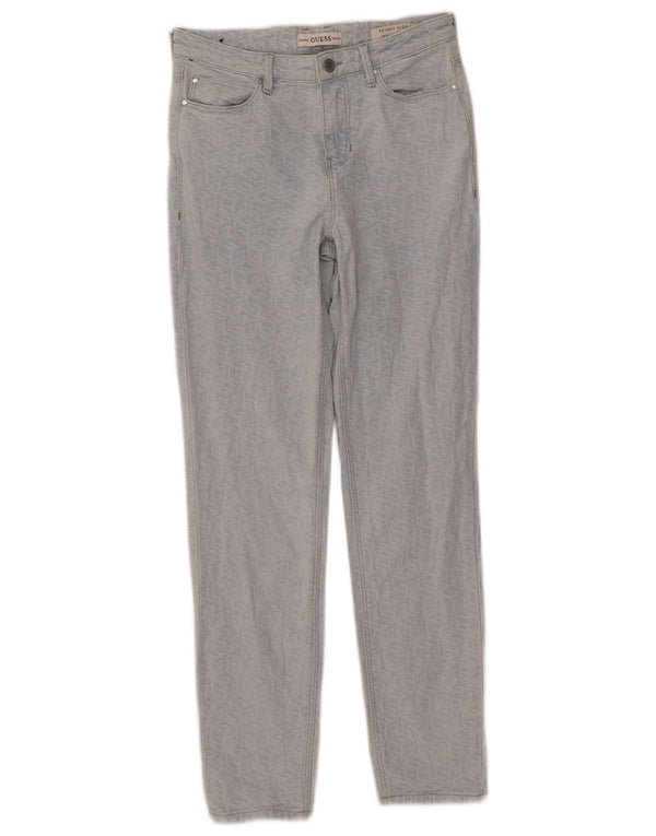 Jeans skinny da donna Guess W27 L29 cotone geometrico blu