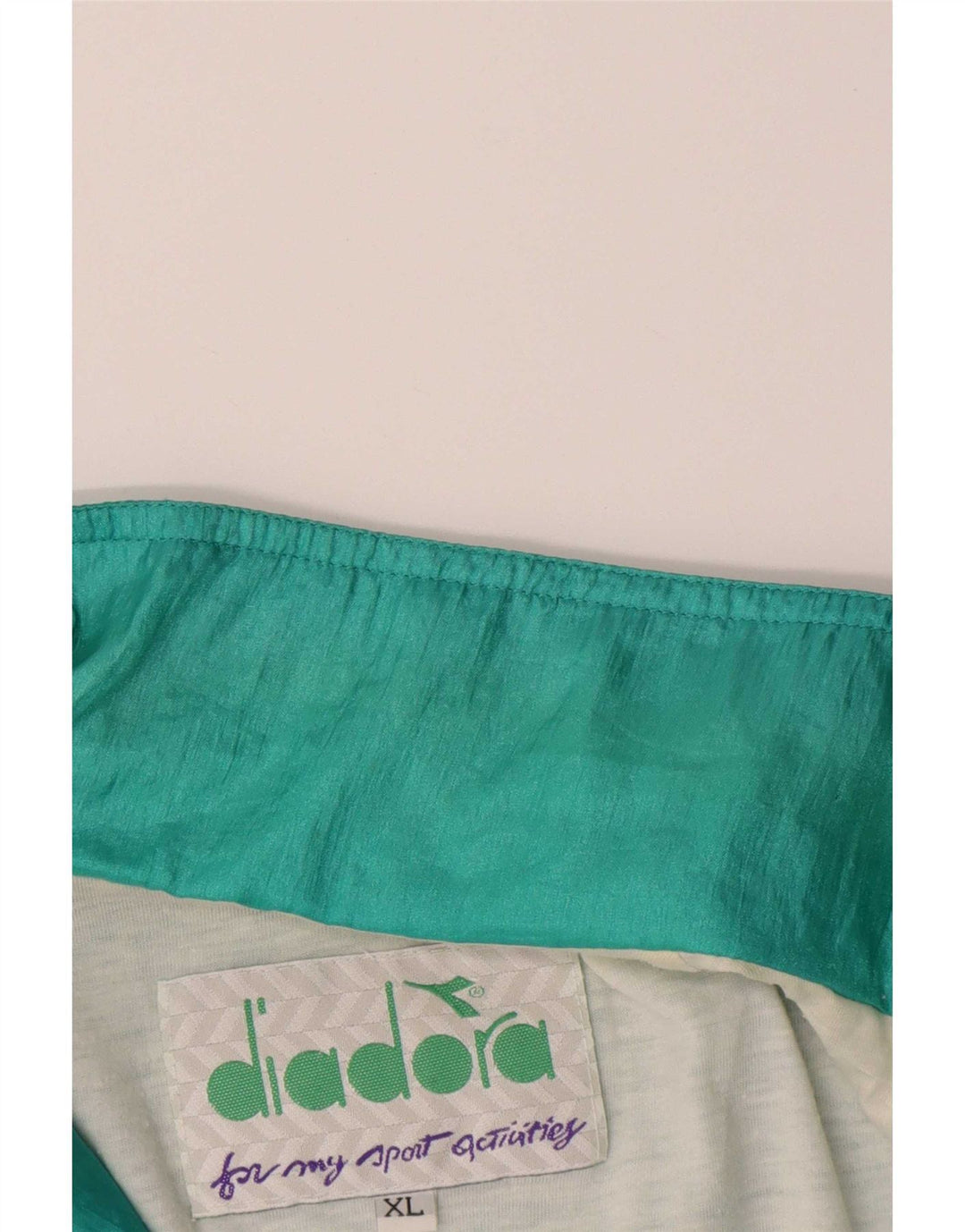 Giacca da tuta da uomo Diadora XL Turchese Colourblock in poliammide