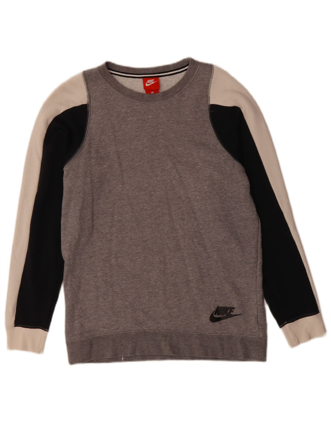Felpa da uomo Nike Maglia XS in cotone color block grigio