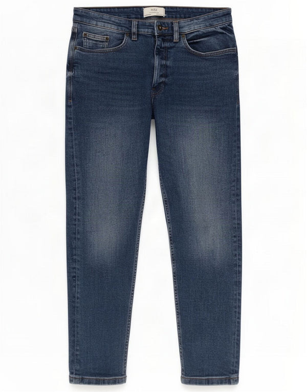 Marks & Spencer Jeans dritti da uomo W32 L29 Blu Cotone