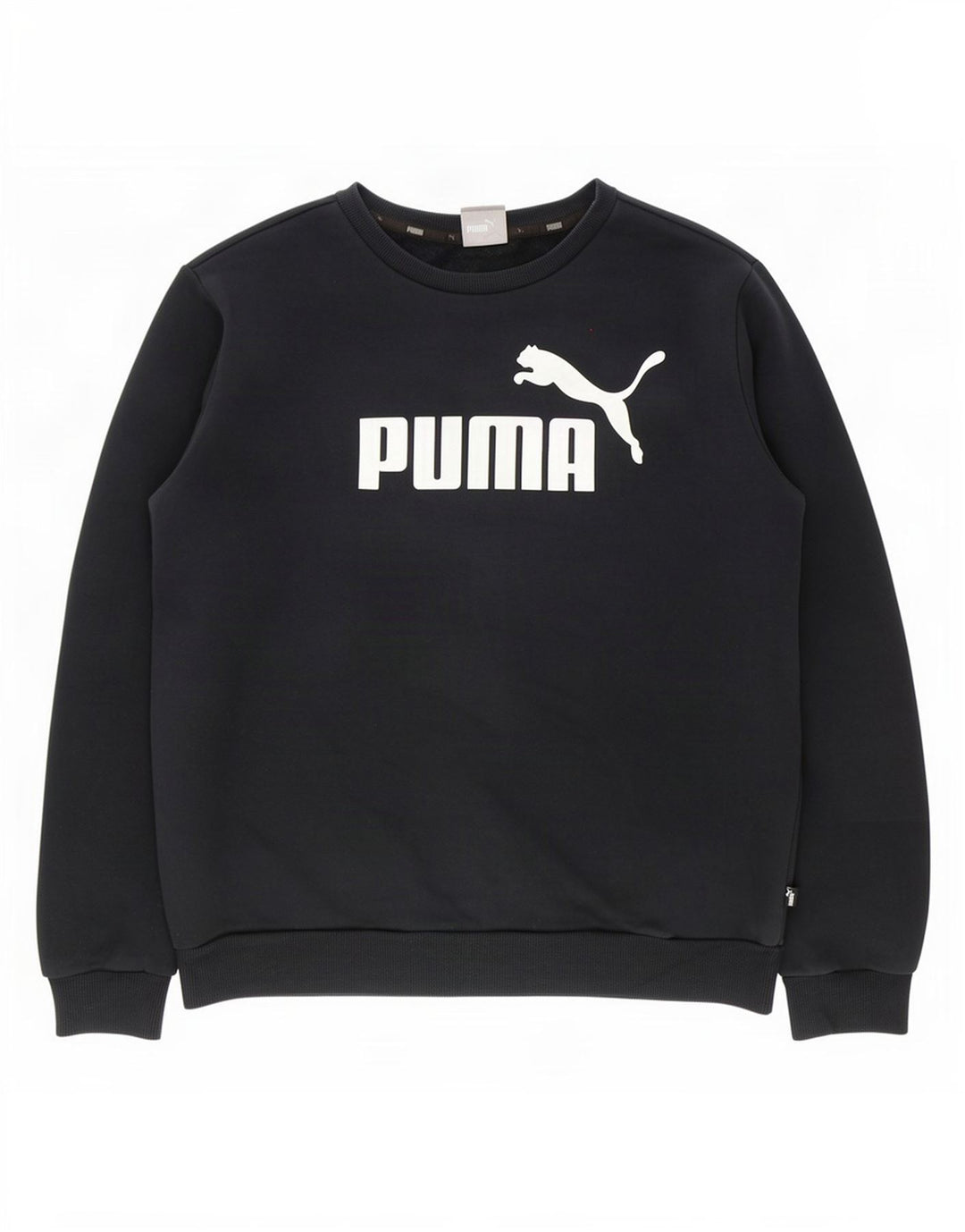 Felpa grafica da uomo Puma Felpa media in cotone nero