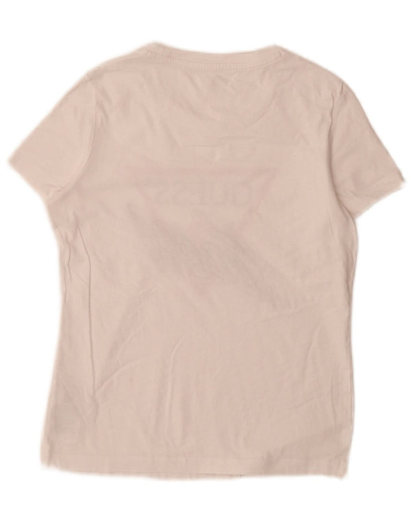 Guess T-shirt grafica da donna slim fit Top UK 6 XS Cotone bianco