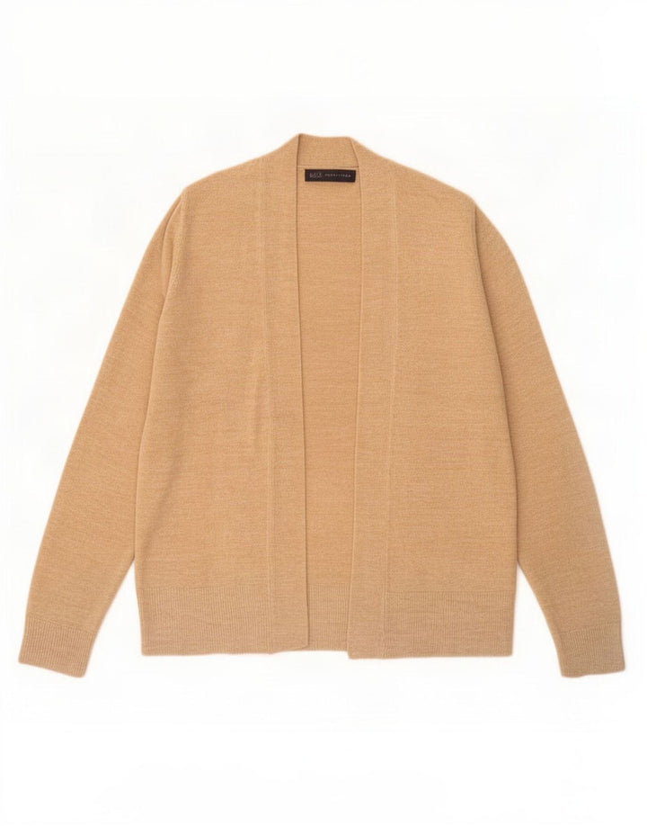 Maglione cardigan aperto da donna Marks & Spencer UK 14 Marrone medio