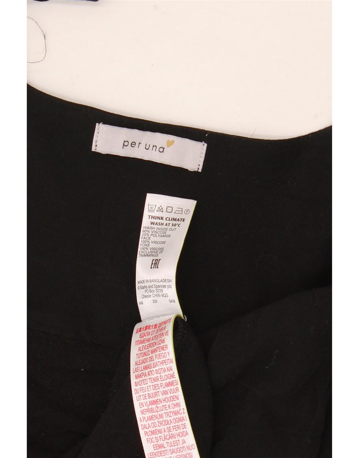 Top cardigan Marks & Spencer da donna Per Una UK 12 viscosa nera media