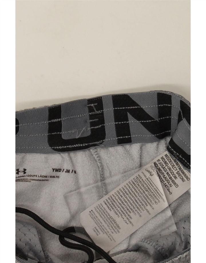 Pantaloncini sportivi con grafica da ragazzo Under Armour 9-10 anni grigio medio chiazzato