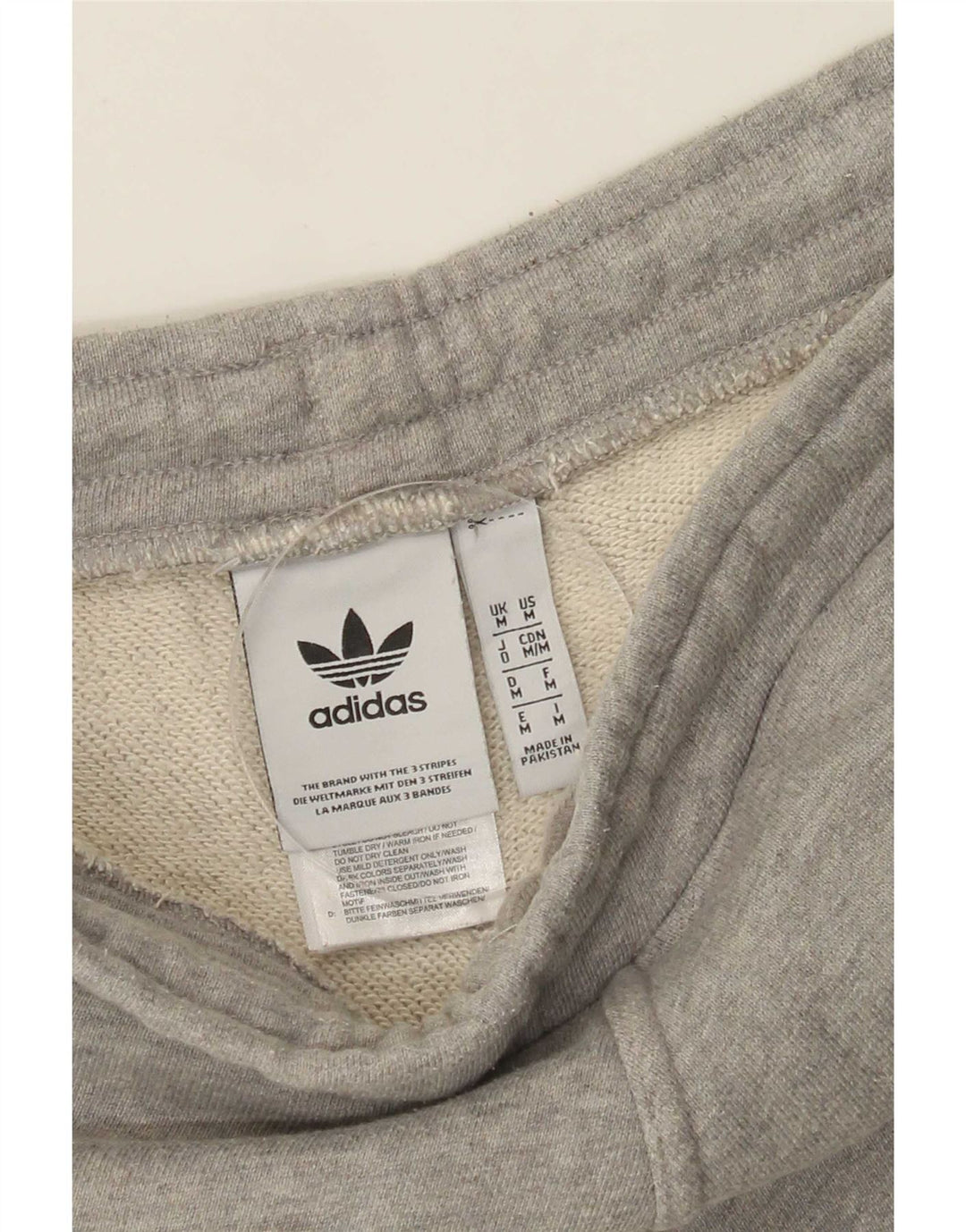 Pantaloncini sportivi da uomo Adidas in cotone grigio medio