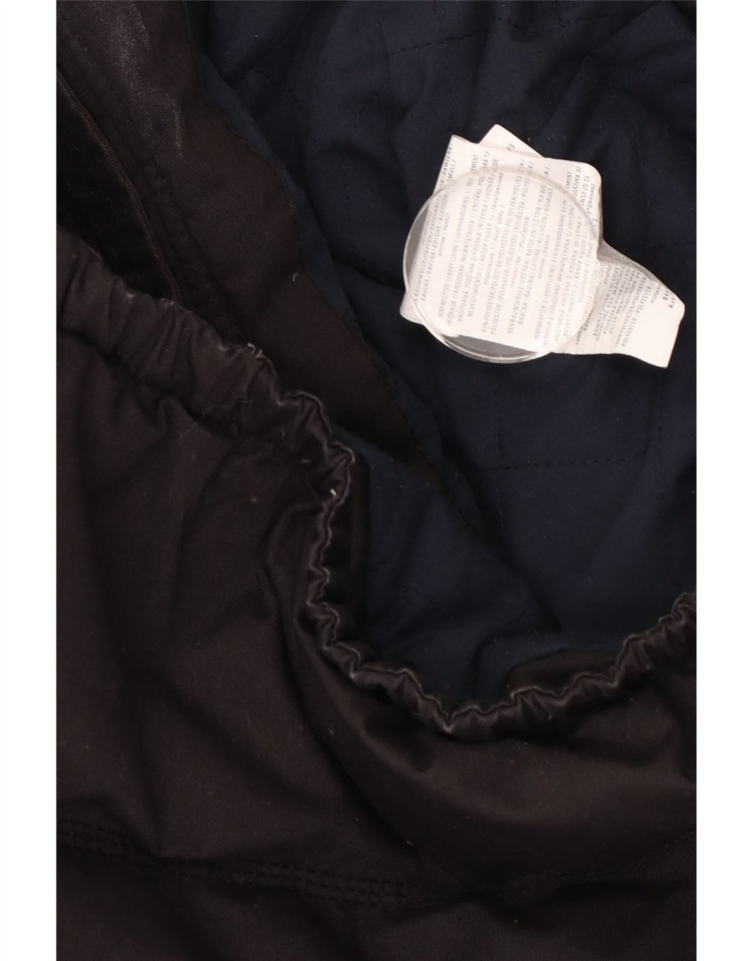Giacca imbottita con cappuccio da uomo KHUJO UK 40 grande poliestere color block nero