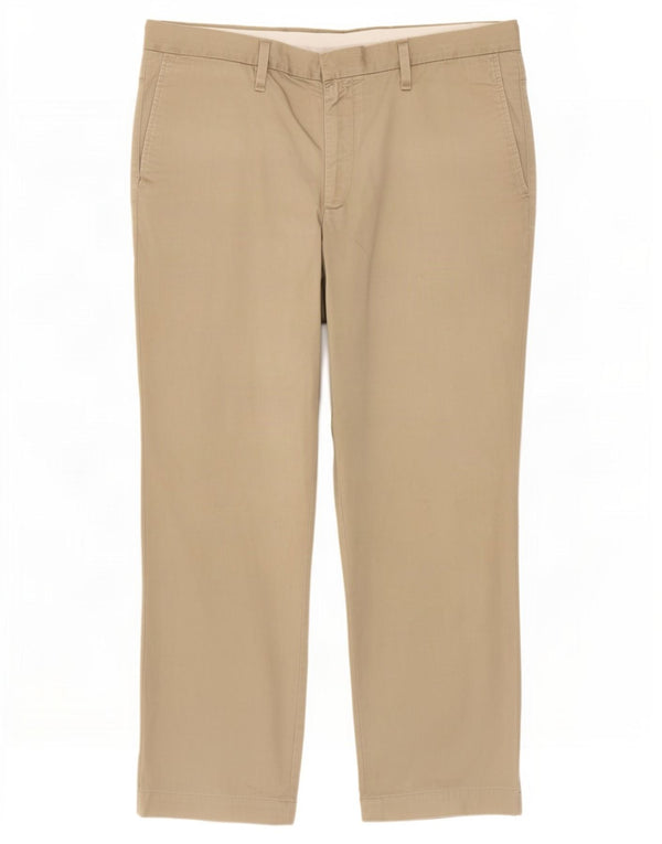 Pantaloni chino dritti da uomo Marks & Spencer W38 L29 cotone beige