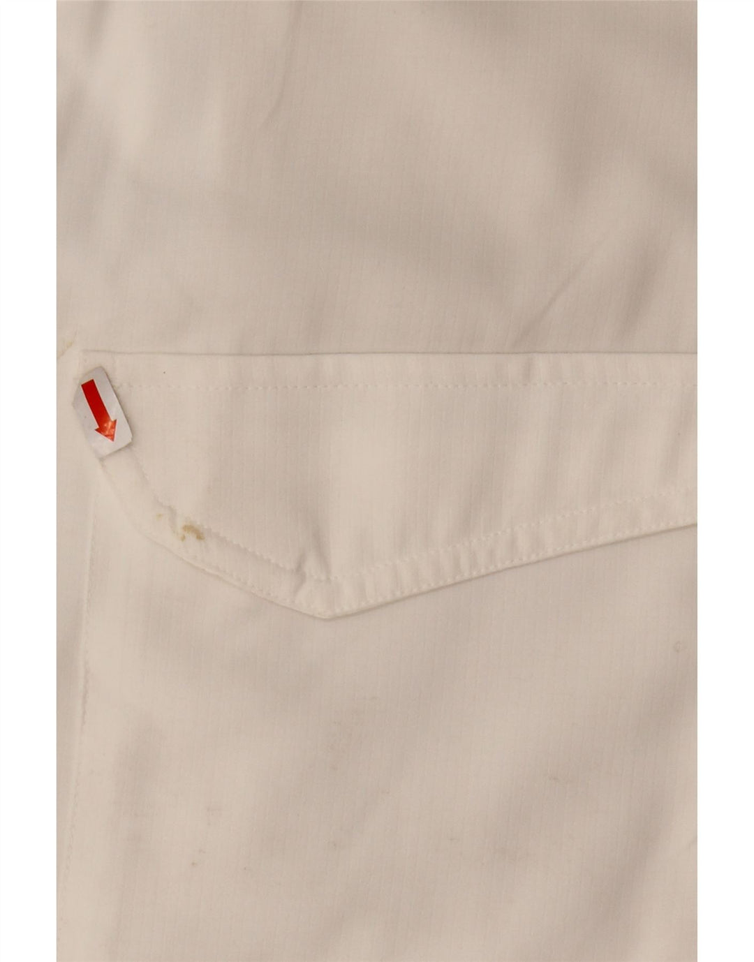 EDDIE BAUER Camicia a maniche corte da uomo XL Poliestere bianco